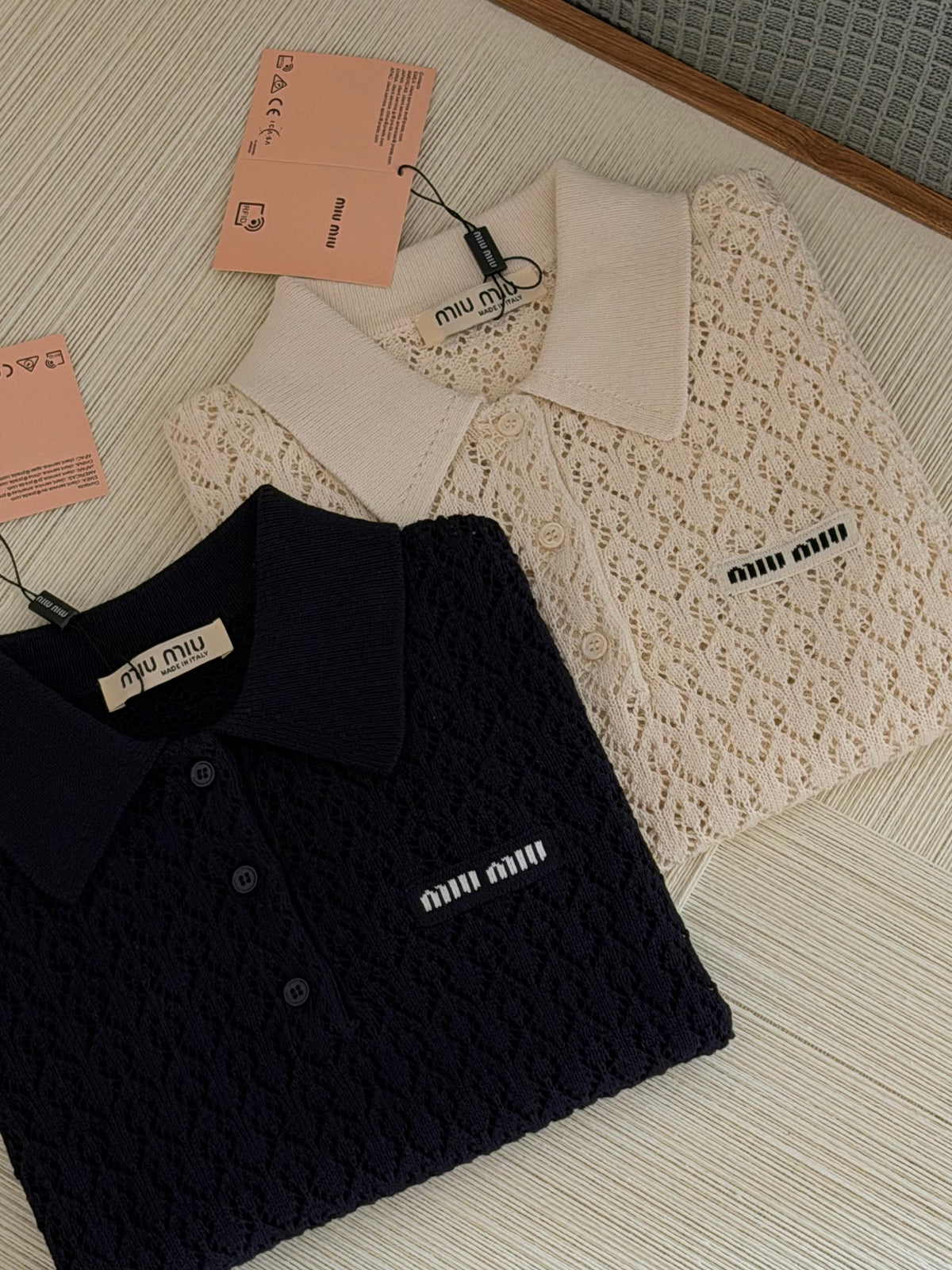 Black Cotton Polo Shirt | Miu Miu