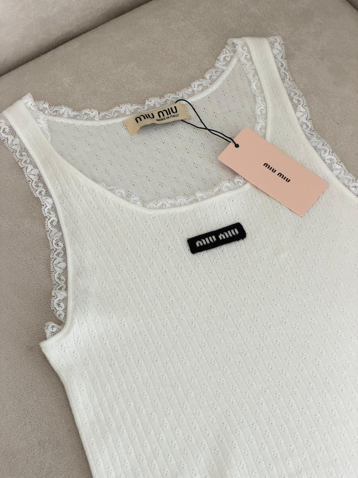 Miu Miu White Cotton Top