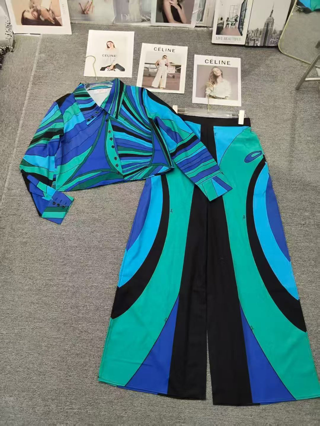 PUCCI Maddalena-print wide-leg Set