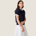 Black Cotton Polo Shirt | Miu Miu
