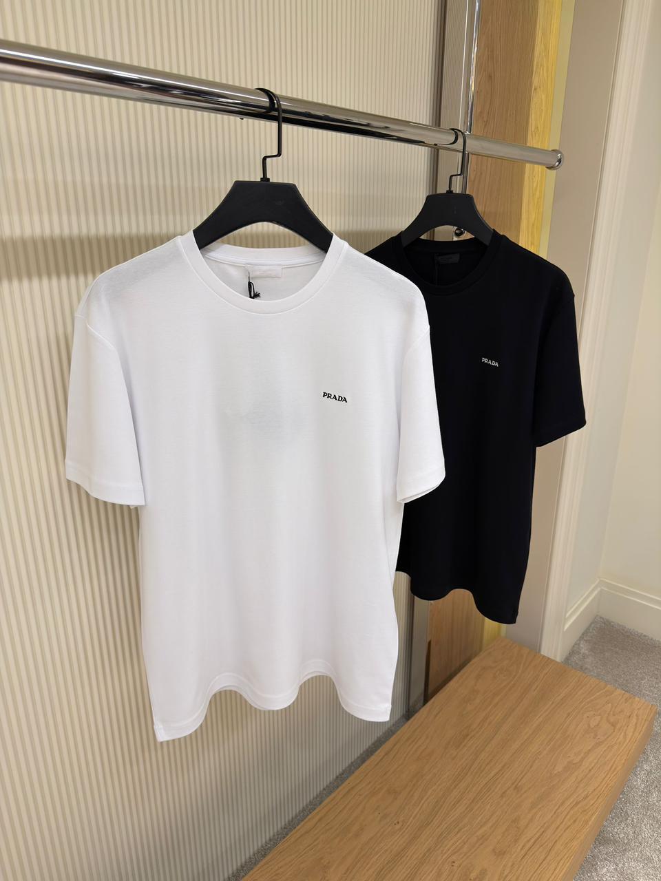 Pradad Stretch Cotton T-shirt With Logo