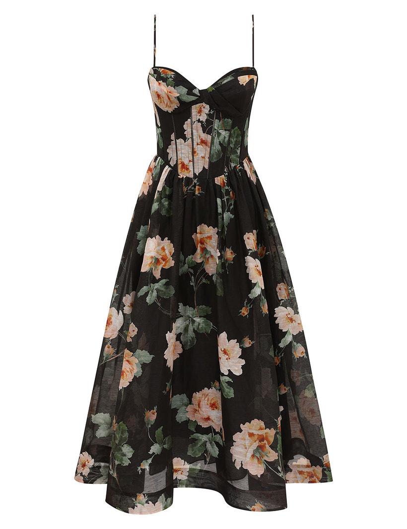 Zimmermann Black Luna Corset Dress