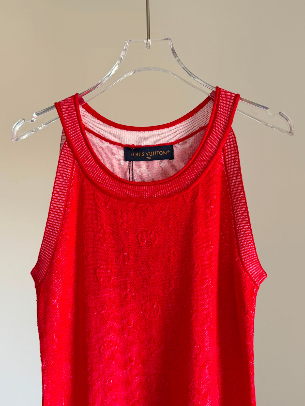 Louis Vuitton Monogram Tweed-Effect Knit Dress