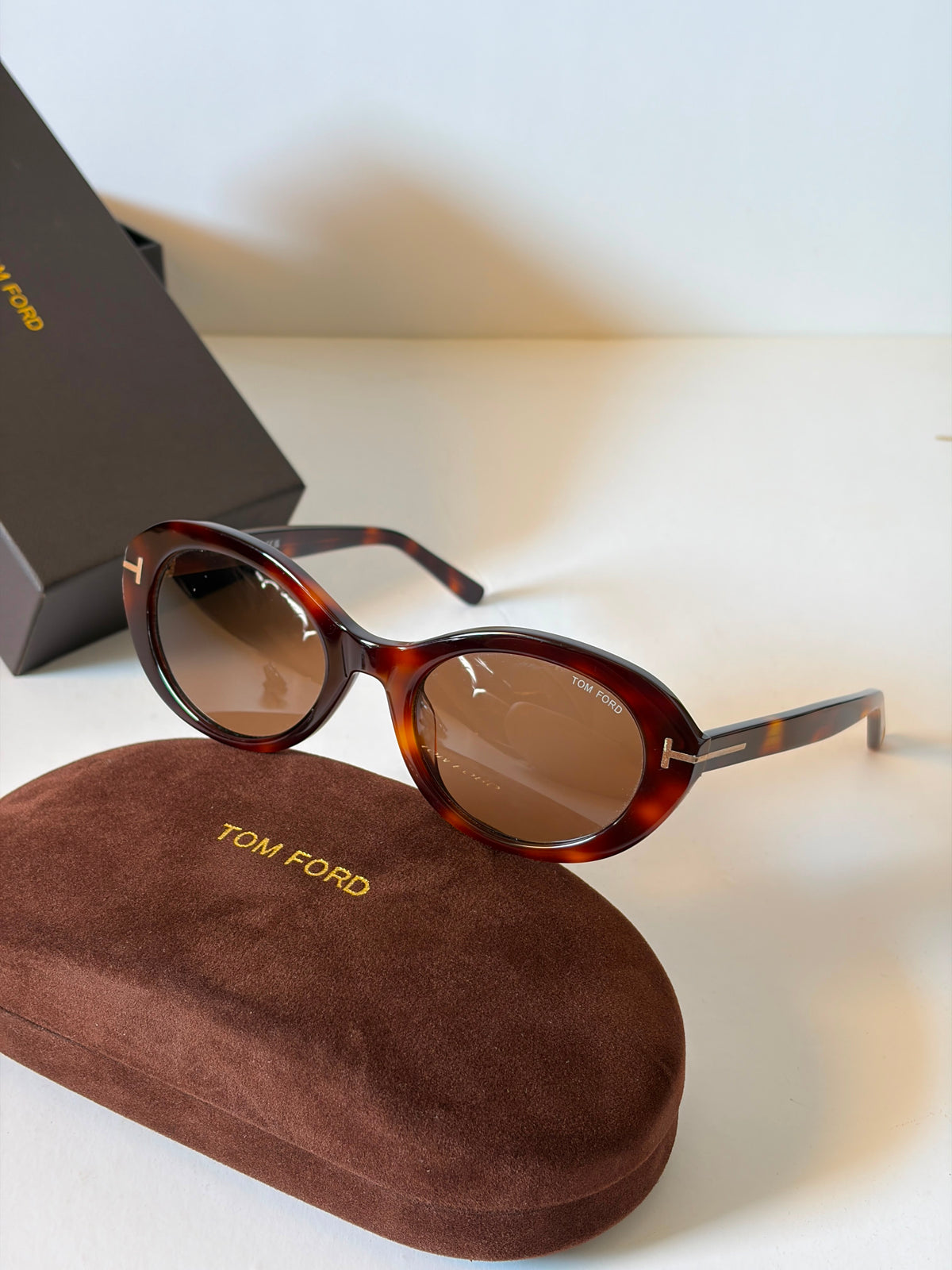 Tom Ford Brown Raffa Round Sunglasses