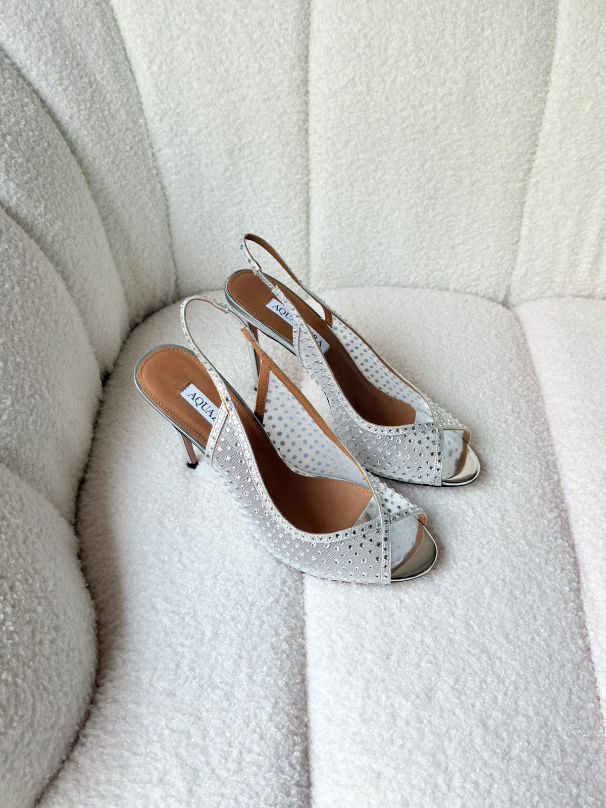 Aquazzura Crystal Lover 75 sandals