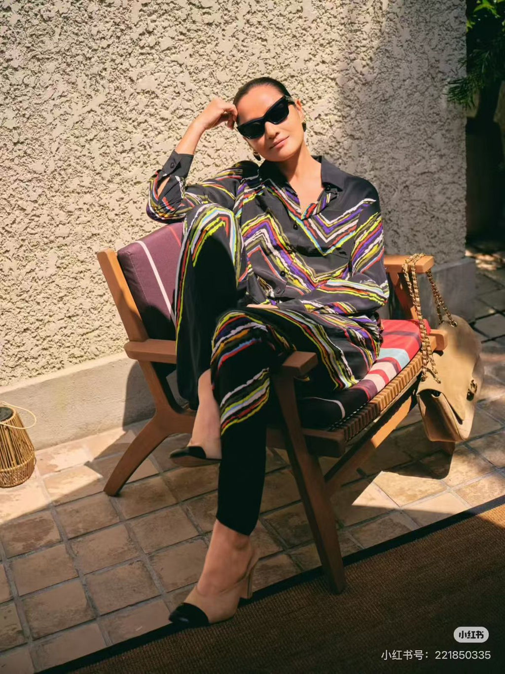Chanel Shirt Silk Black & Multicoloured