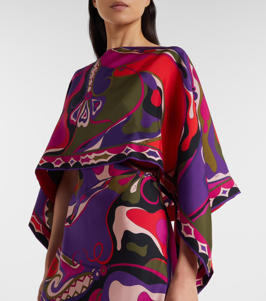 Pucci Pink Vivara-print Maxi Dress