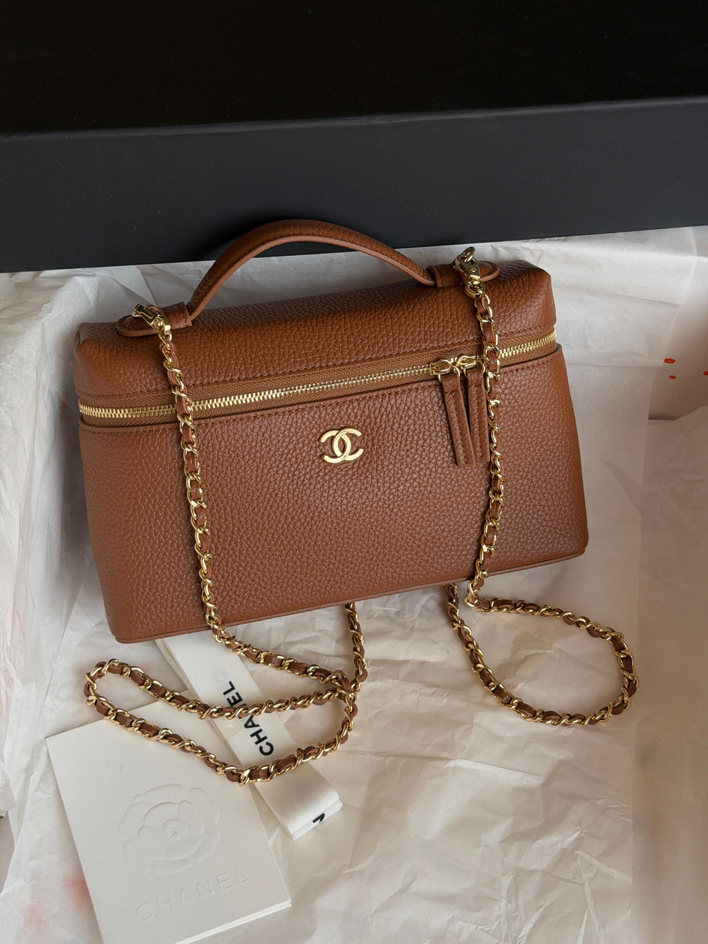 Chanel Vanity Case With Chain Size Medium