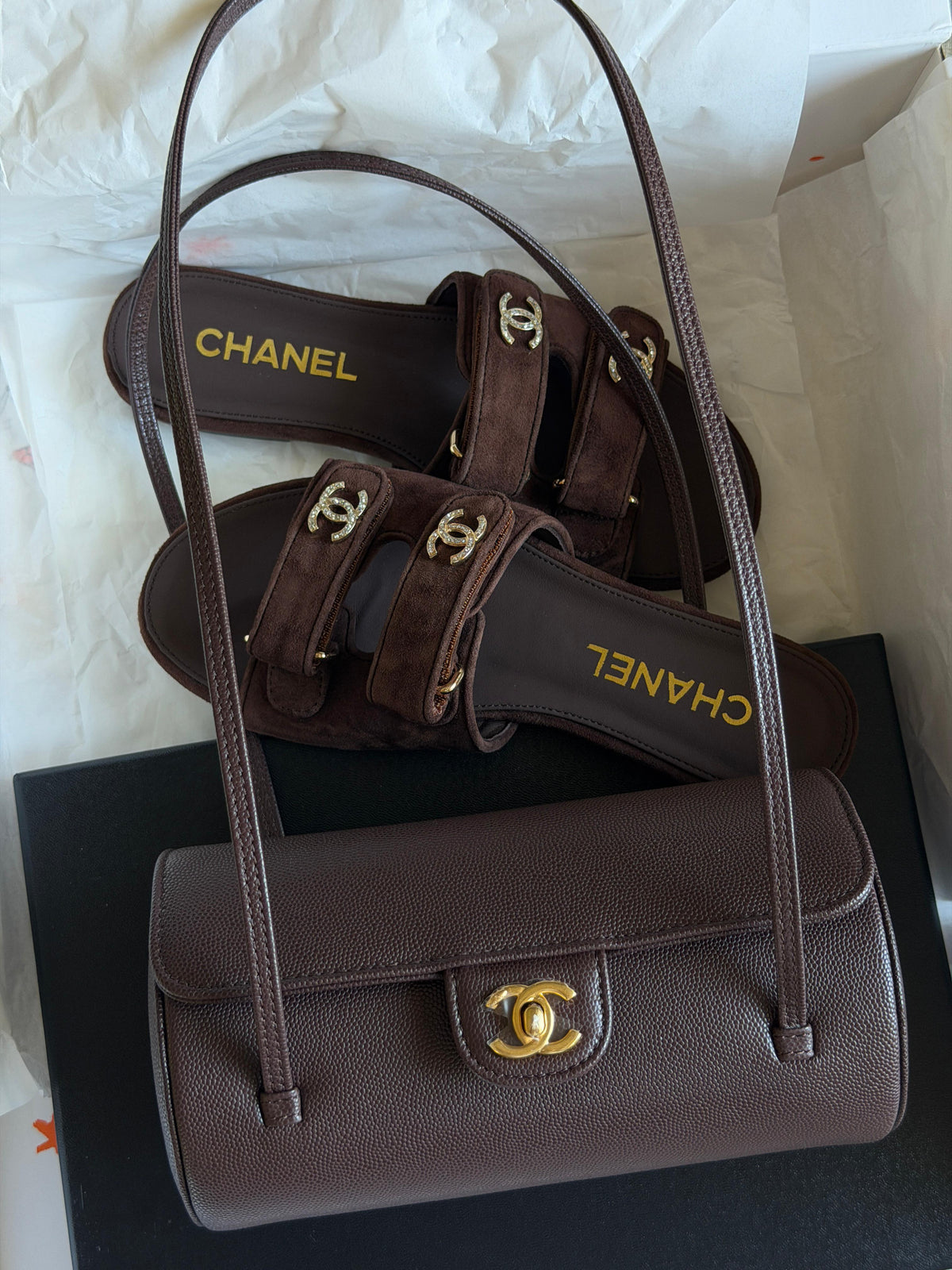 Chanel preppy Coco Small 
Bag caviar leather with gold hardware