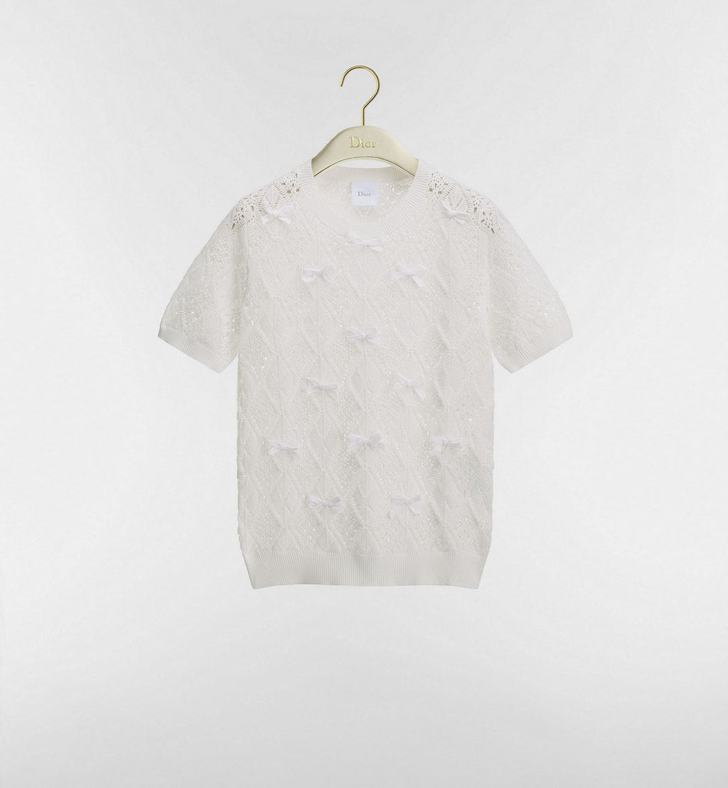 Dior Dioriviera Embroidered Short-Sleeved Sweater