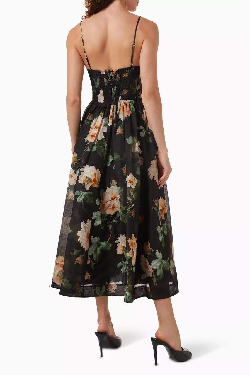 Zimmermann Black Luna Corset Dress
