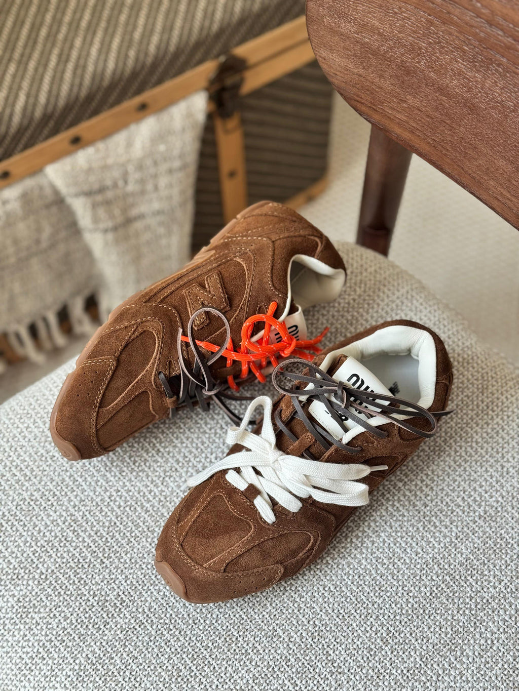 Miu Miu x New Balance 530 SL suede sneakers
