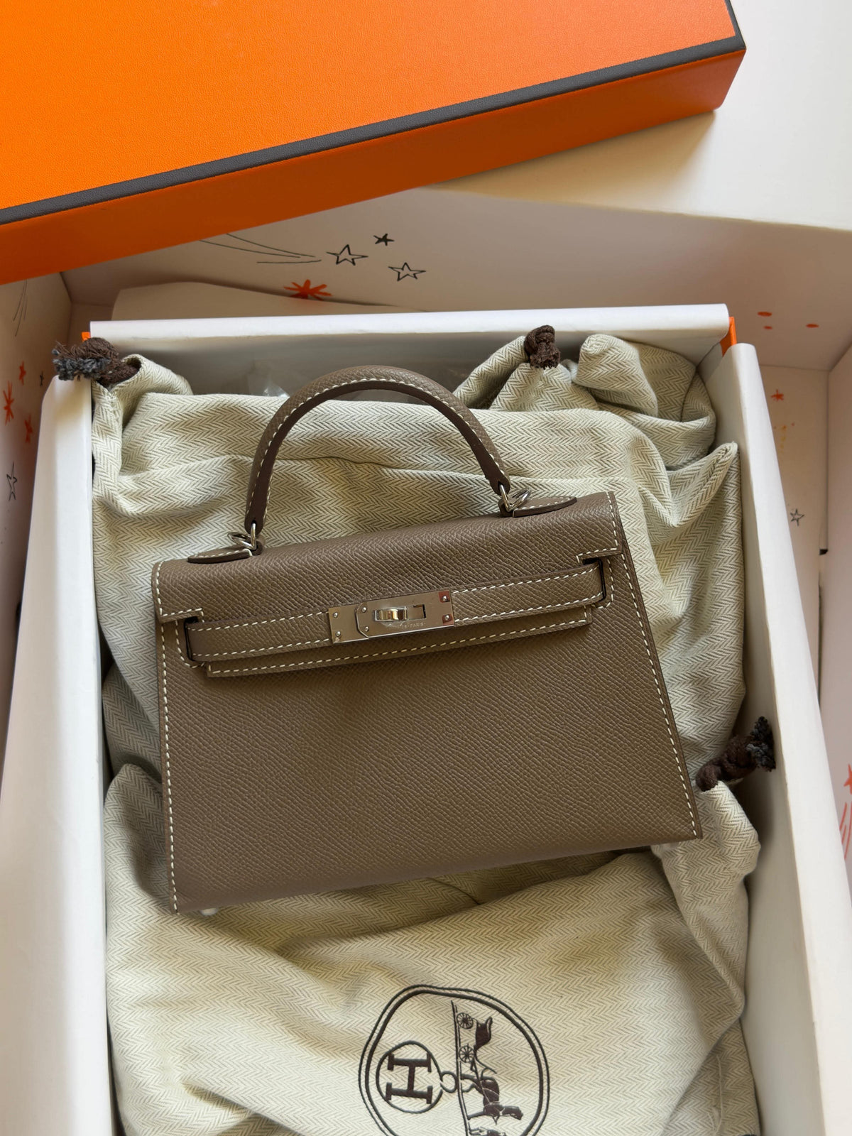 Hermes Mini Kelly 19cm Hand Made