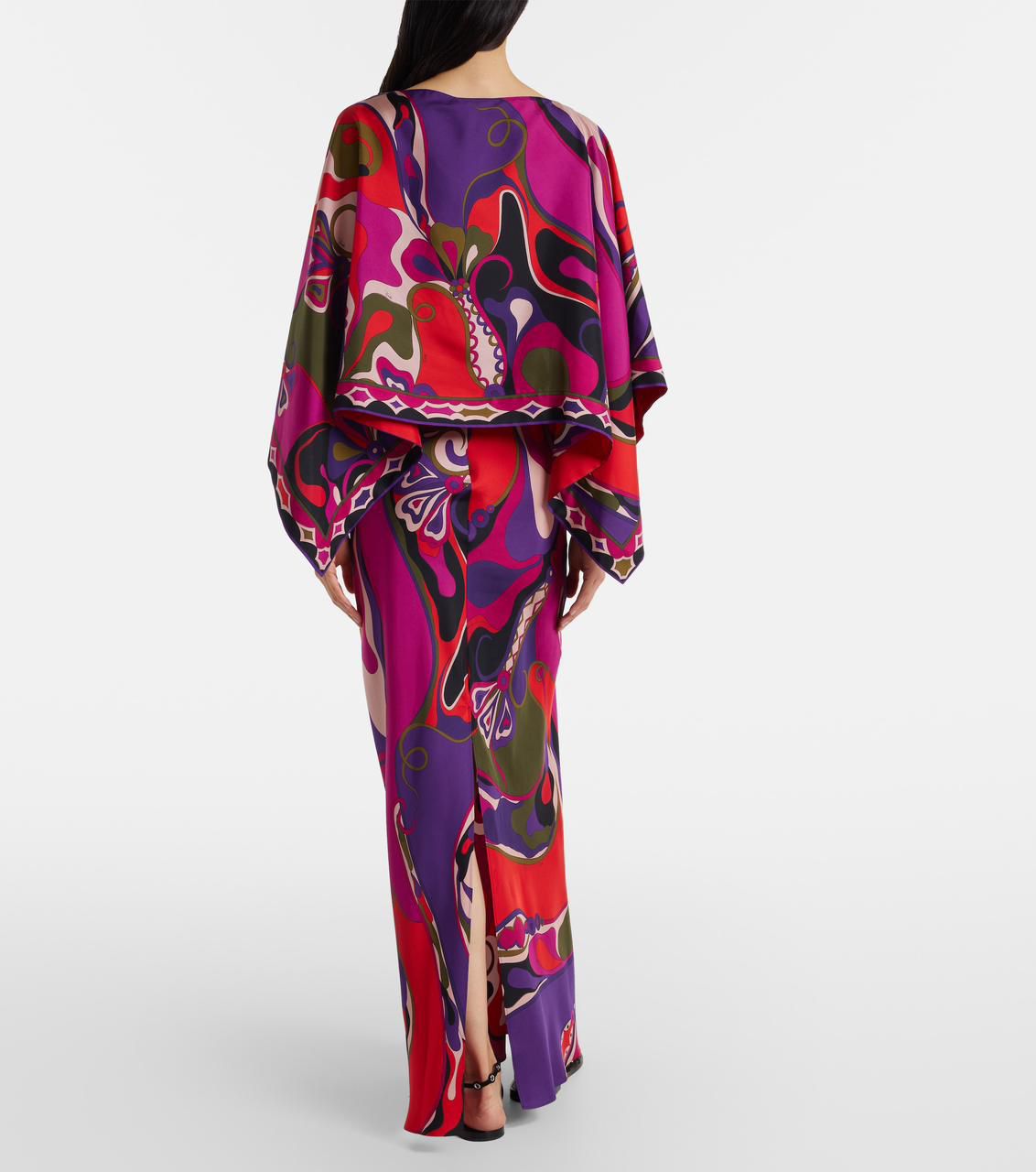 Pucci Pink Vivara-print Maxi Dress