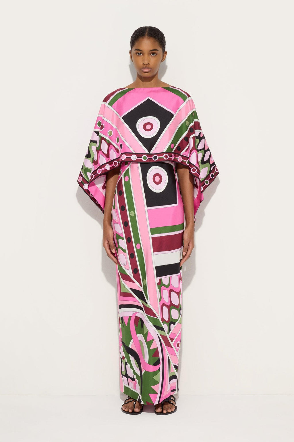 Pucci Pink Vivara-print Maxi Dress