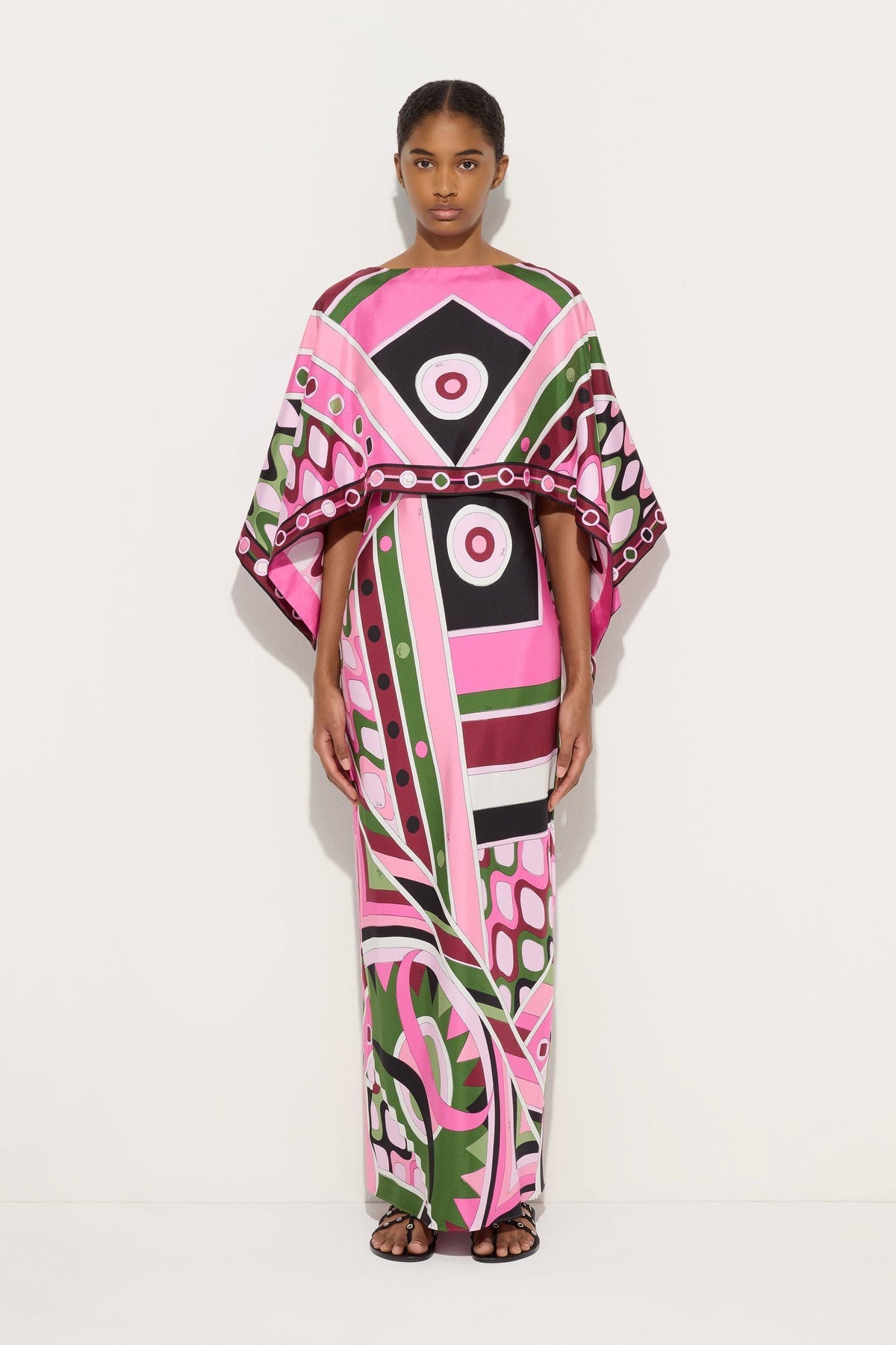 Pucci Pink Vivara-print Maxi Dress