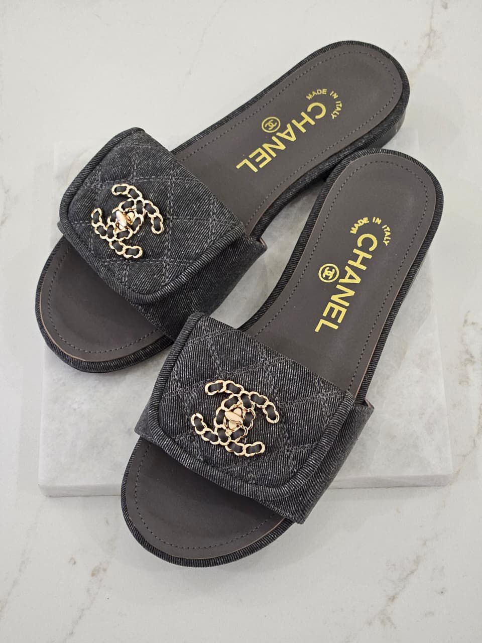 Chanel Lambskin Quilted Turnlock Flat
