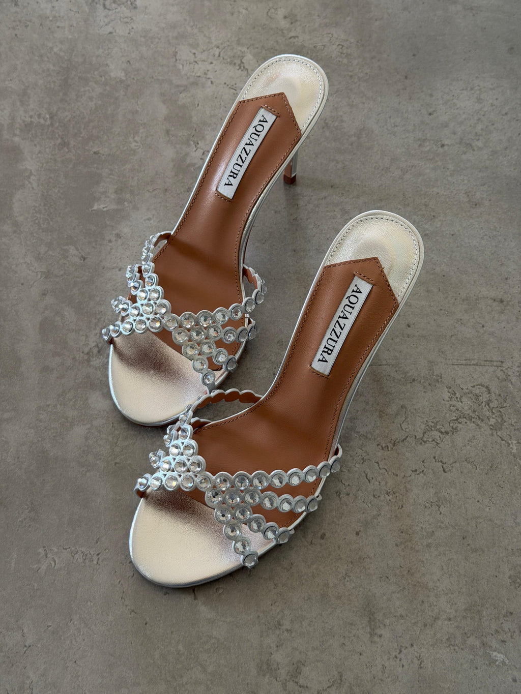 Aquazzura Tequila Crystal embellished sandals