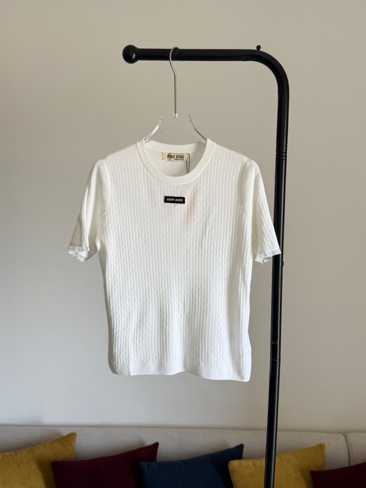 Miu Miu White Cotton T-shirt