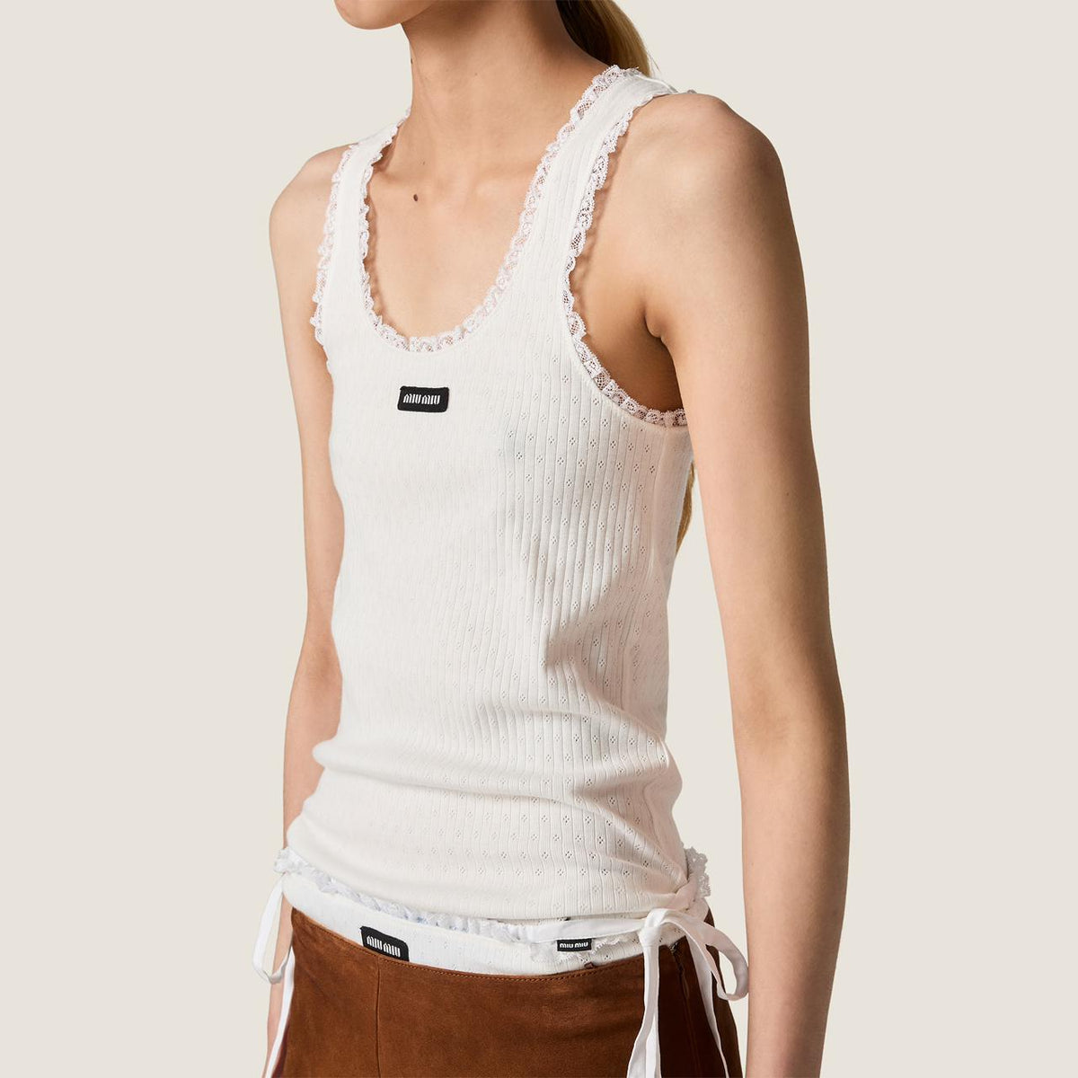 Miu Miu White Cotton Top