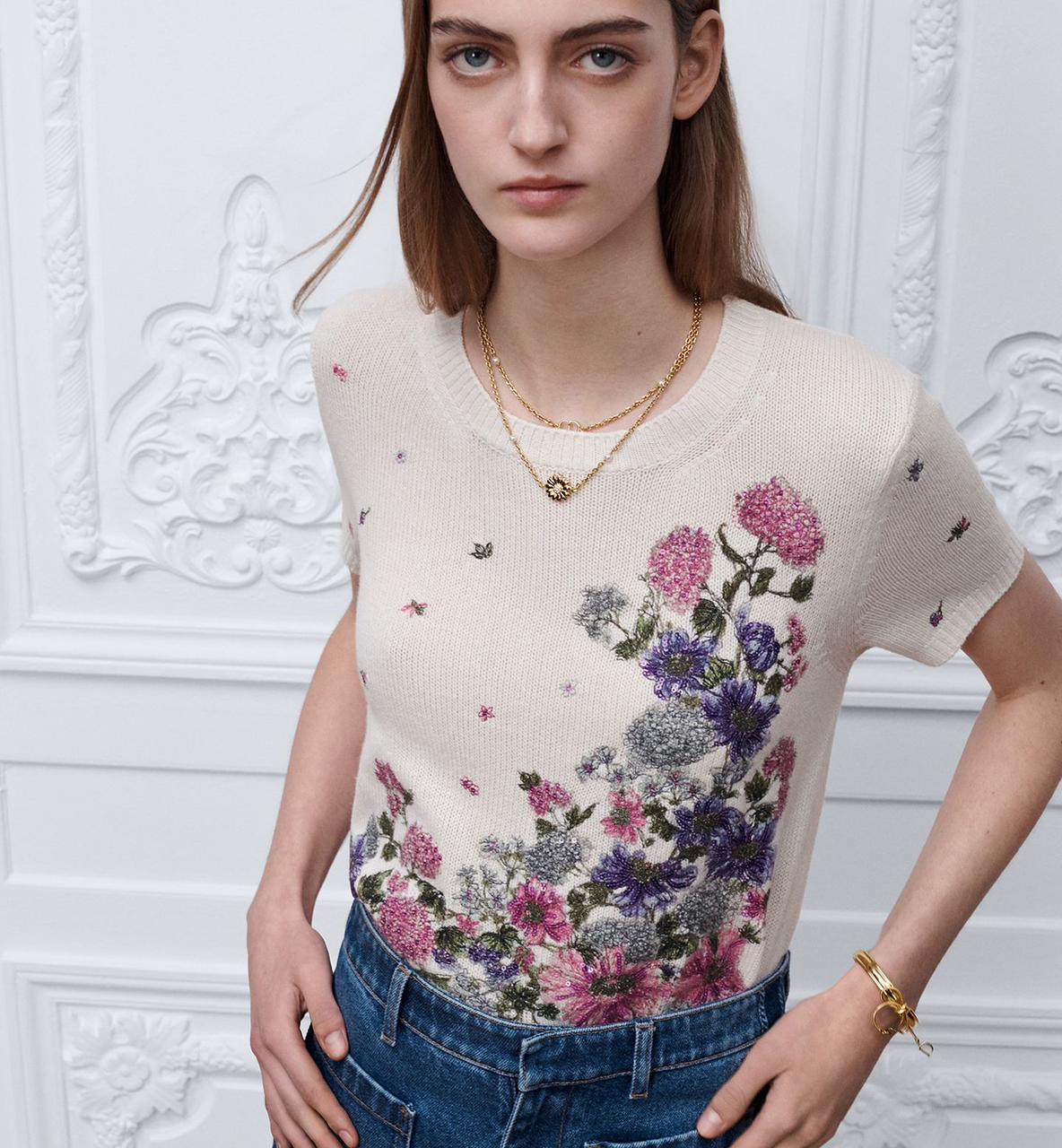 Dior Short-Sleeved Embroidered