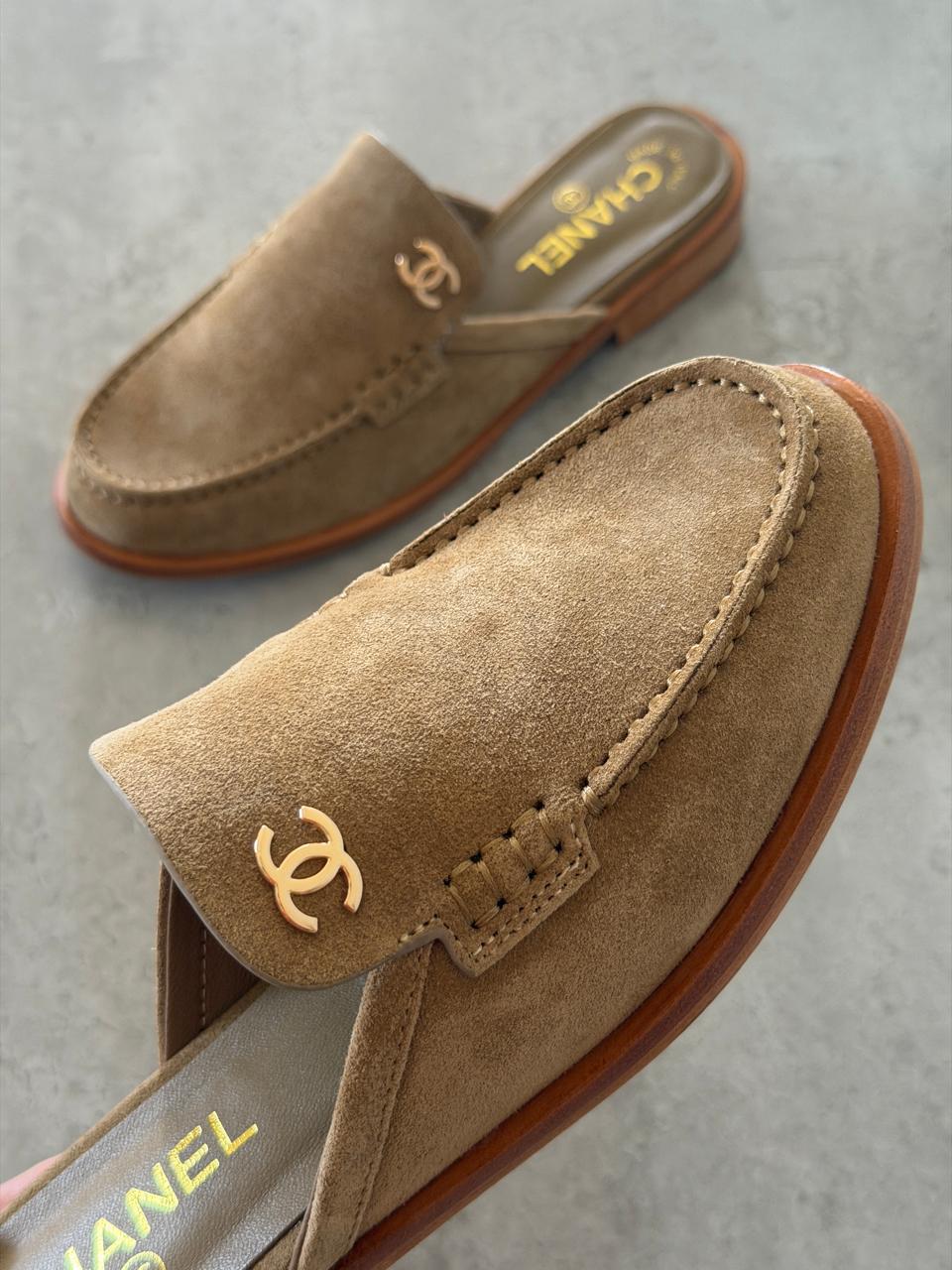 Chanel Mules in Black Calfskin