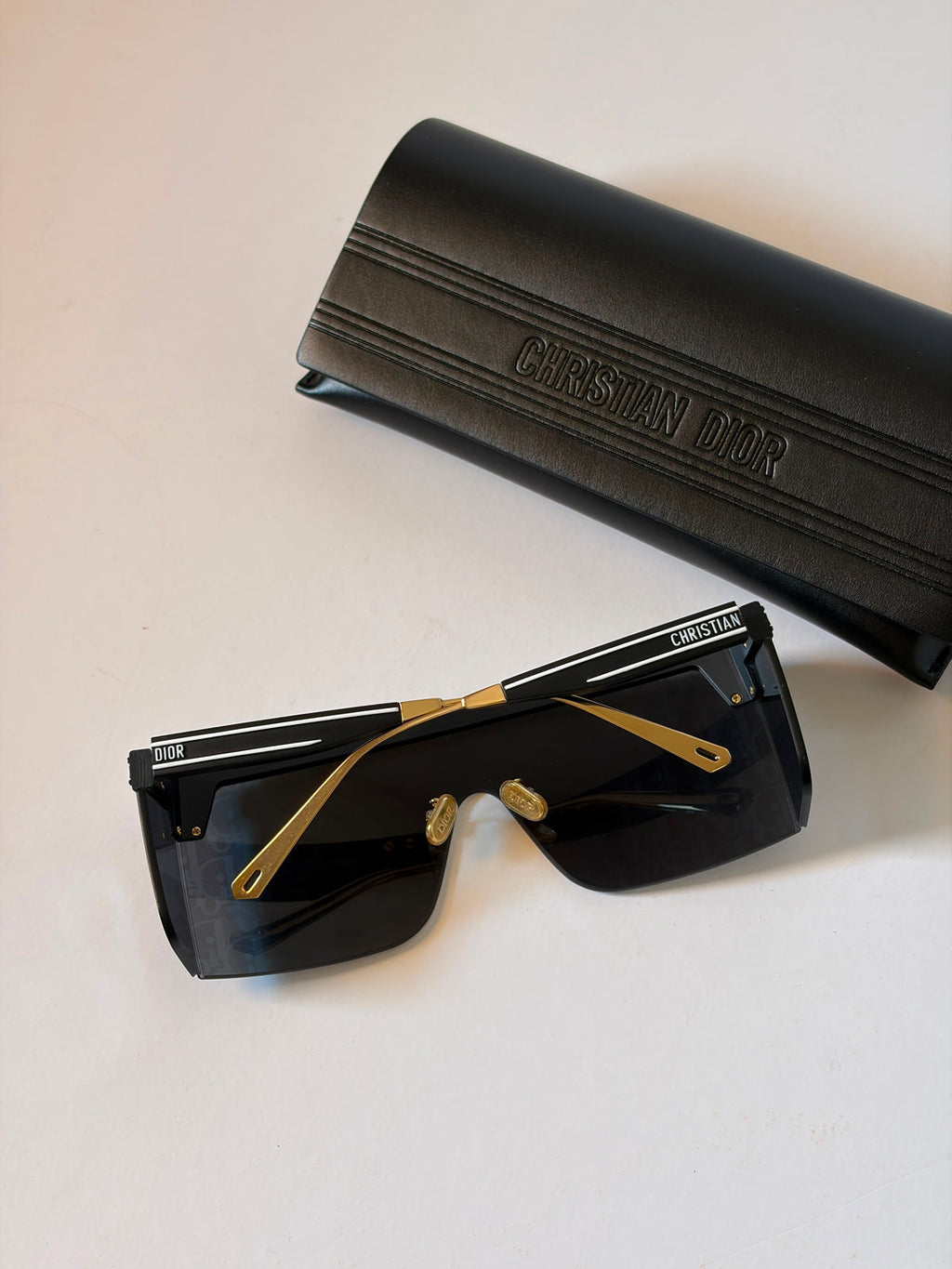 Dior Navy Blue DiorClub M1U Oblique Mask Shield Sunglass