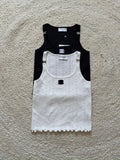 Chanel Sleeveless Tops white