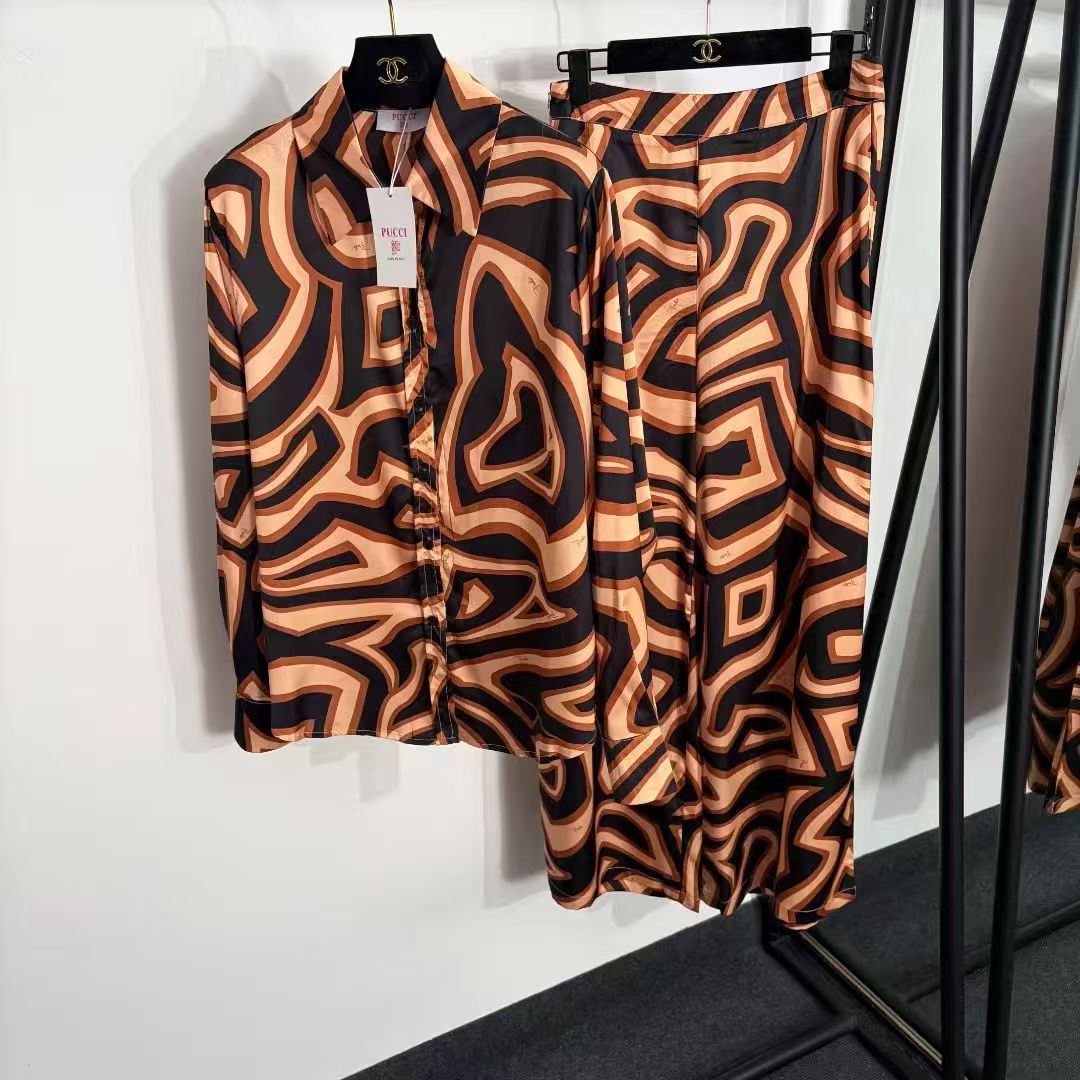 Buy Pucci Black Labirinto Wide-leg Pants Set