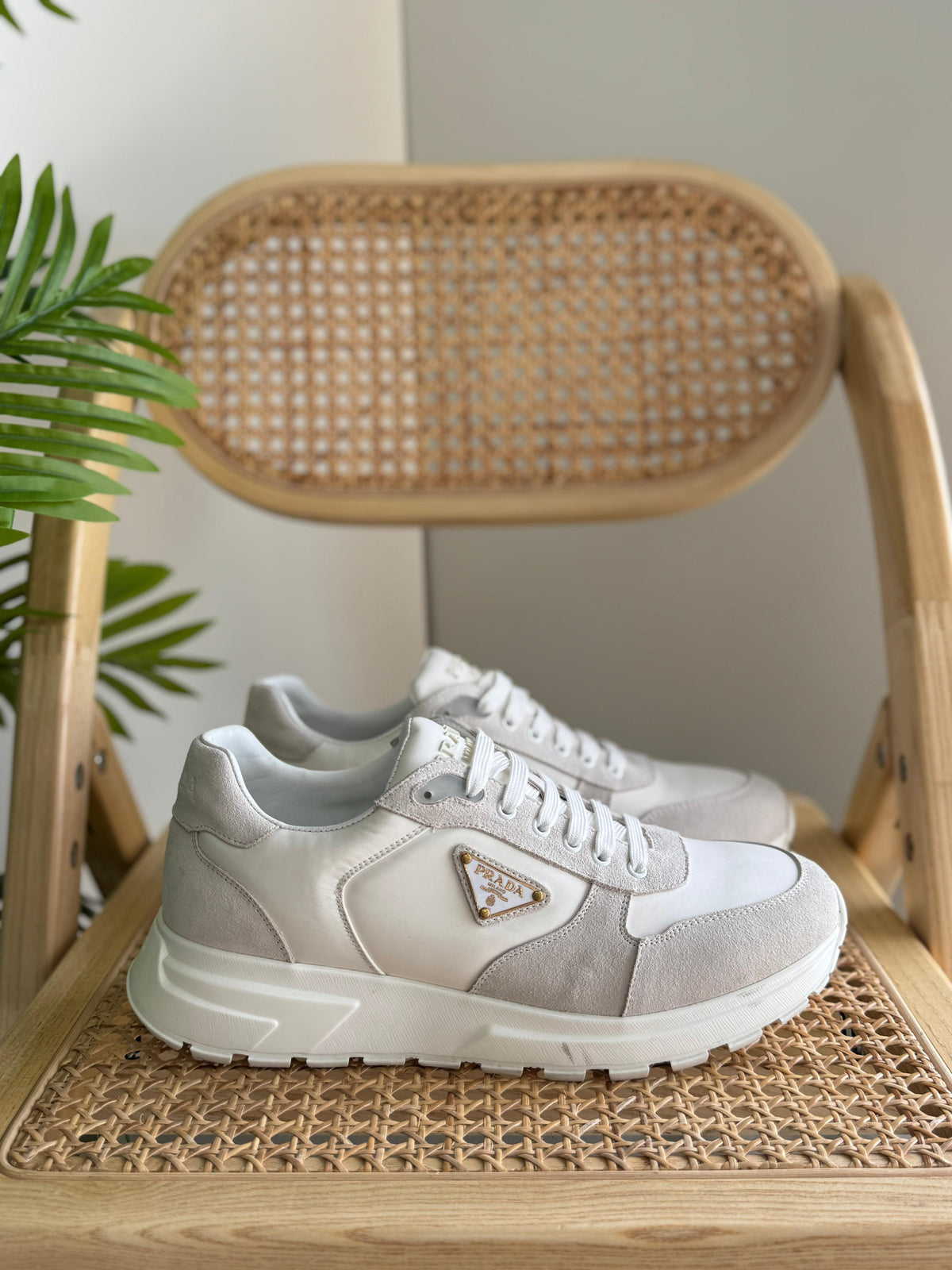 Prada Prax 2.0 Leather Sneakers