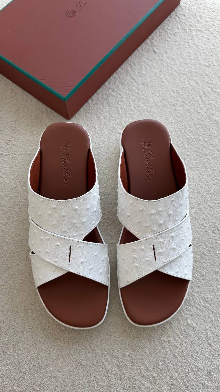 Loro Piana Palm Walk Sandal Ostrich Leather