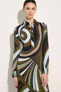 Buy Pucci Green Iride-print Shirtdress