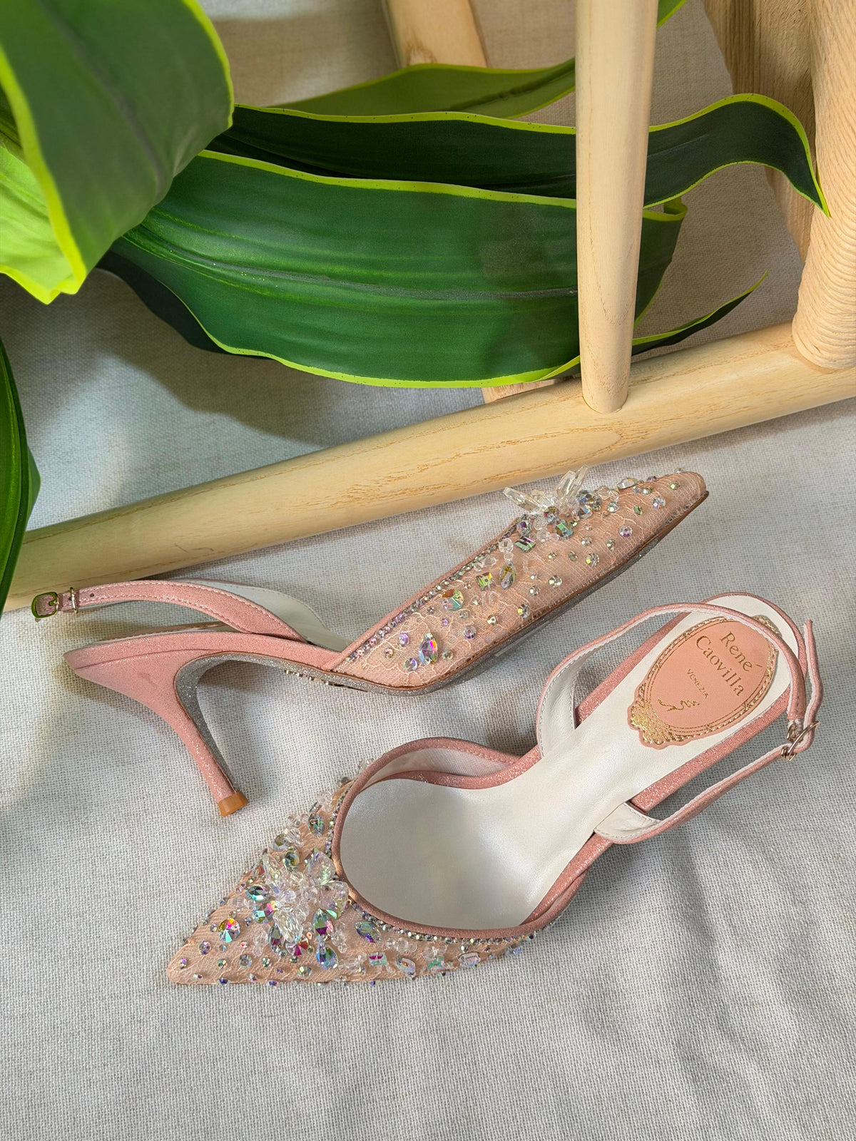 René Caovilla Cinderella Slingback Sandals