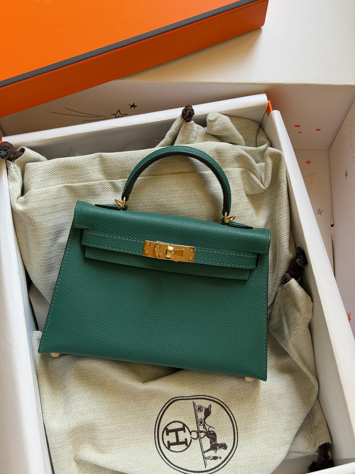 Hermes Mini Kelly 19cm Hand Made