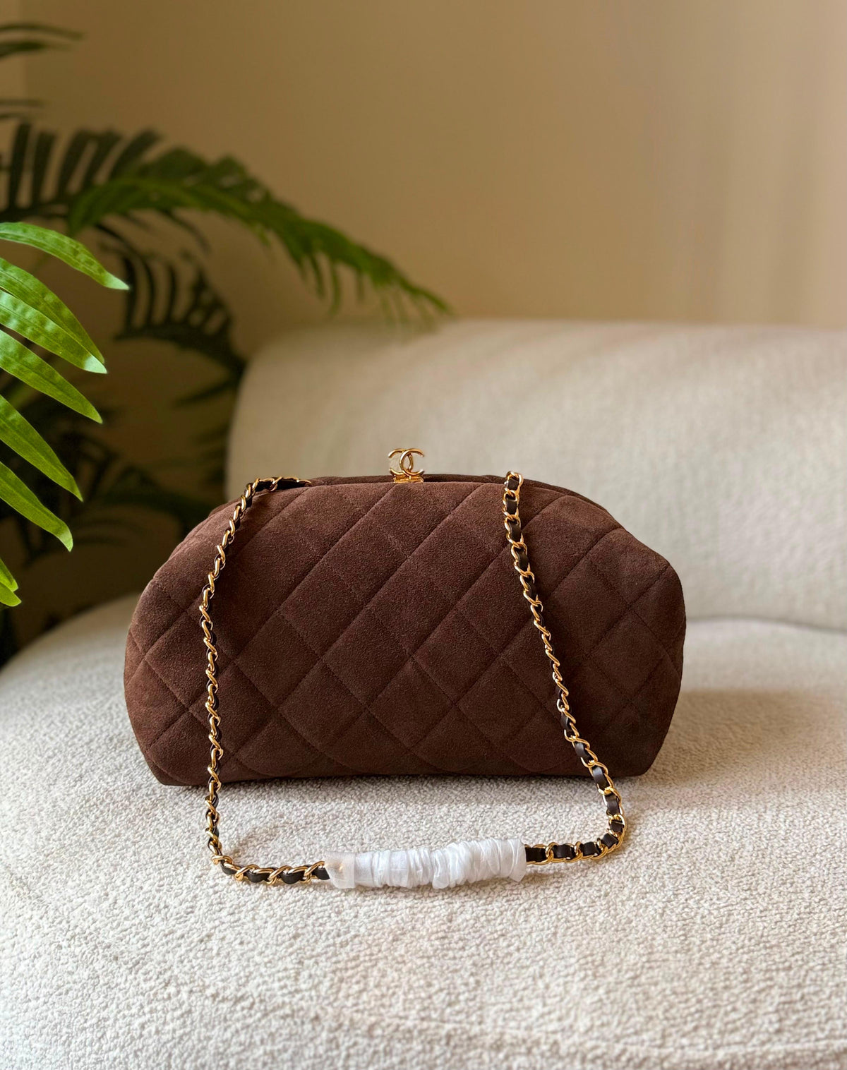 Chanel Clutch with Chain Suede Calfskin