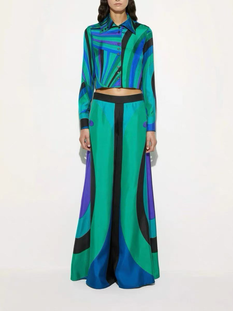PUCCI Maddalena-print wide-leg Set