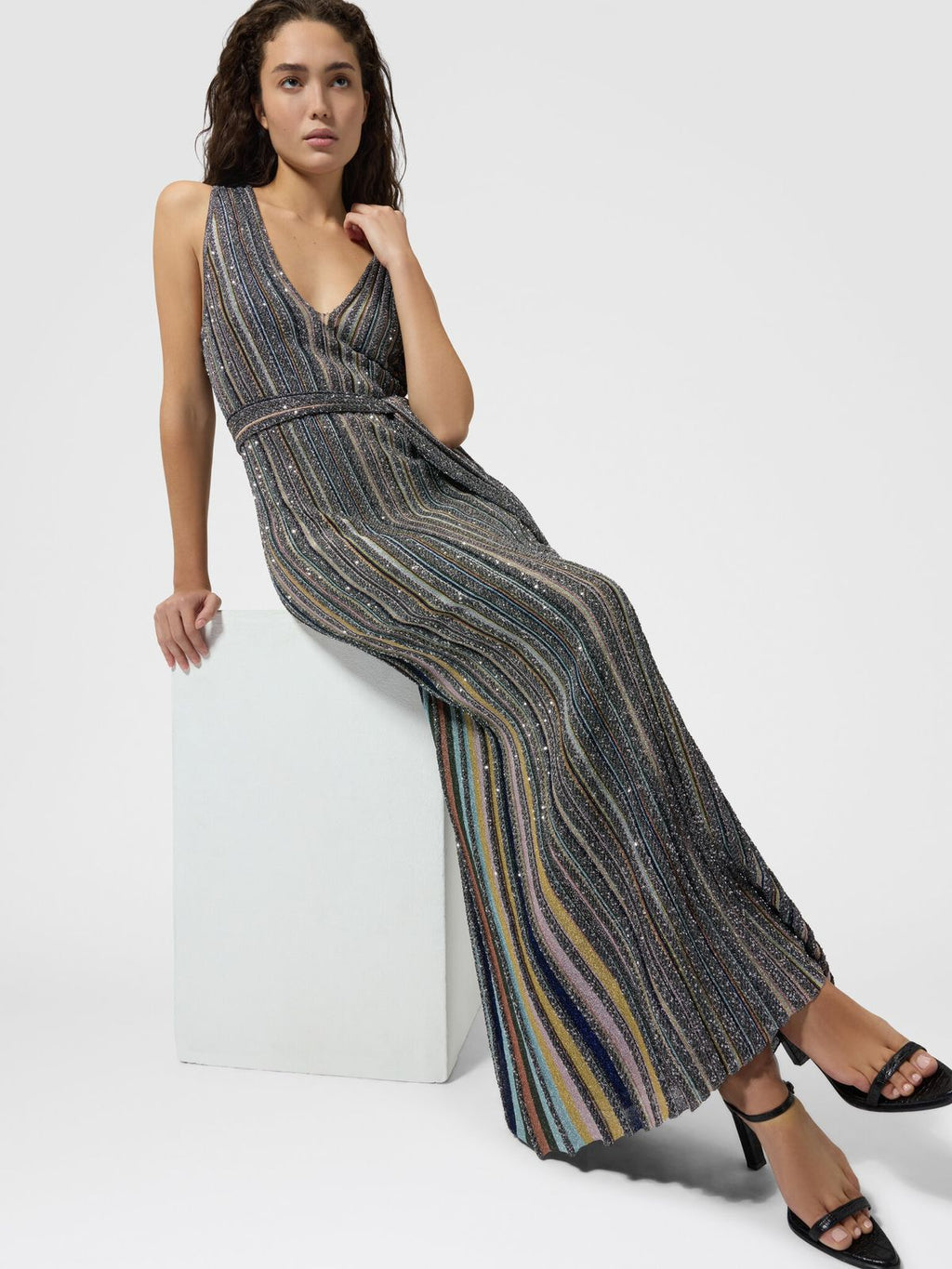 Missoni Green Sequin-embellished Knit Dress