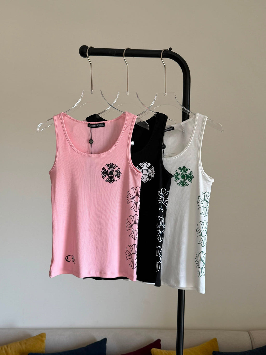 Chrome Hearts horseshoe-motif Ribbed Tank Top