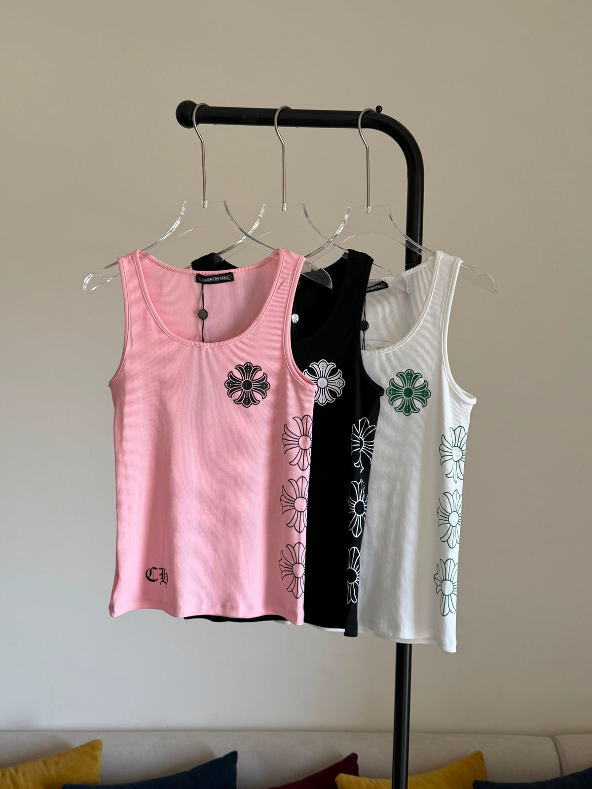 Chrome Hearts horseshoe-motif Ribbed Tank Top