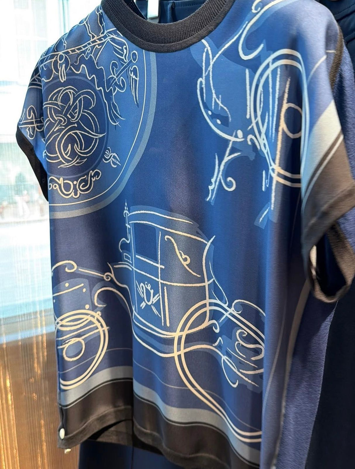 Hermes Ferronnerie Remix" short-sleeve twillaine sweater