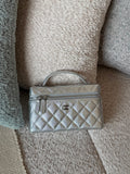 Chanel Vanity Case Slim Quilted Caviar Leather Bag