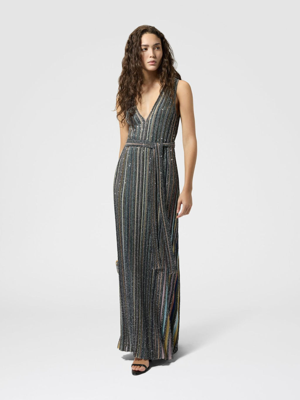 Missoni Green Sequin-embellished Knit Dress