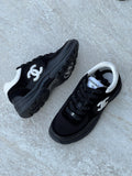 Chanel Trainers In Mesh Suede And Grained Calfskin