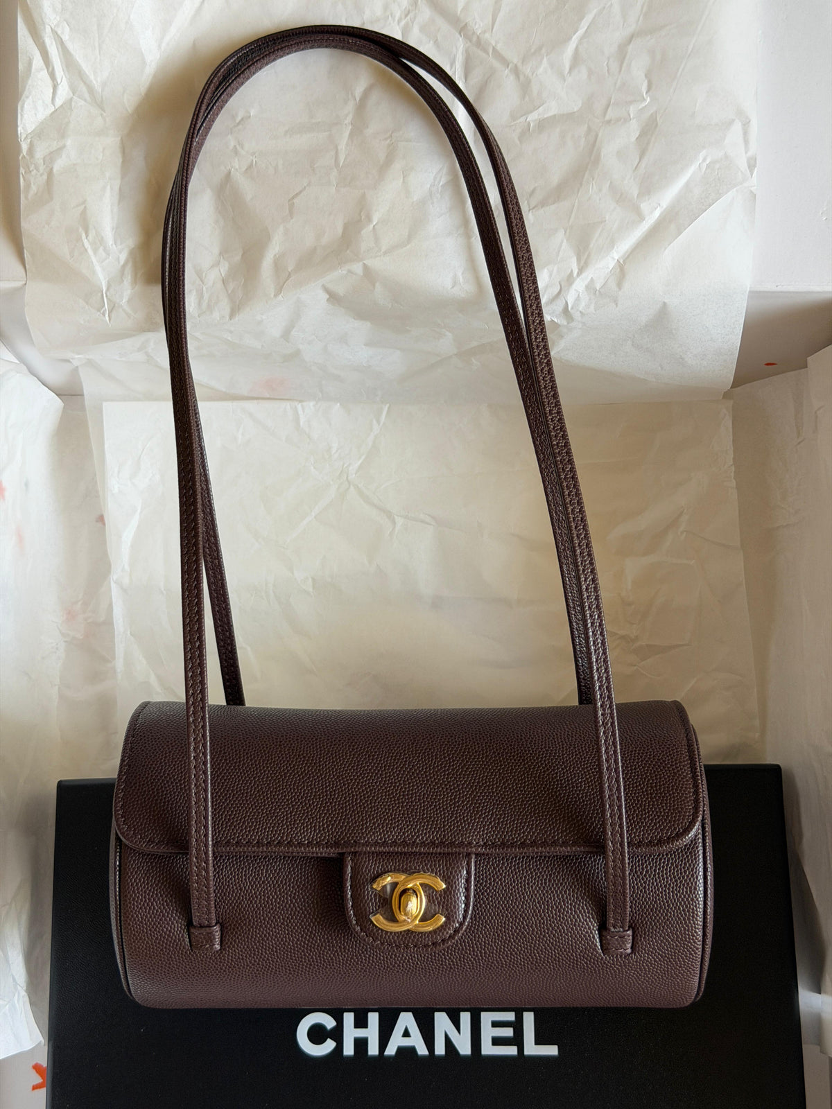 Chanel preppy Coco Small 
Bag caviar leather with gold hardware