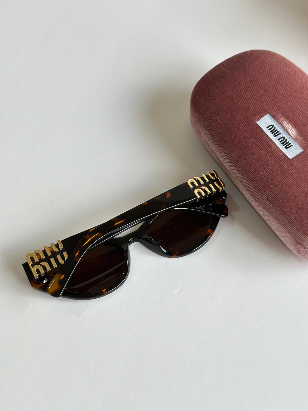 Miu Miu Brown Cat-eye Sunglasses