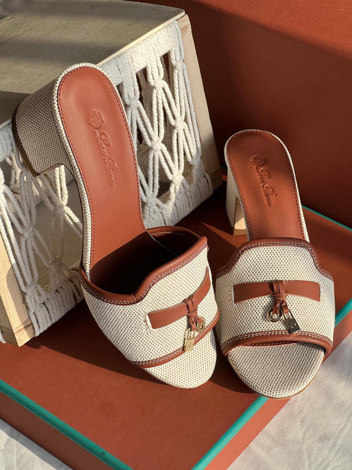 Buy Loro Piana Brown Summer Charms Sandals