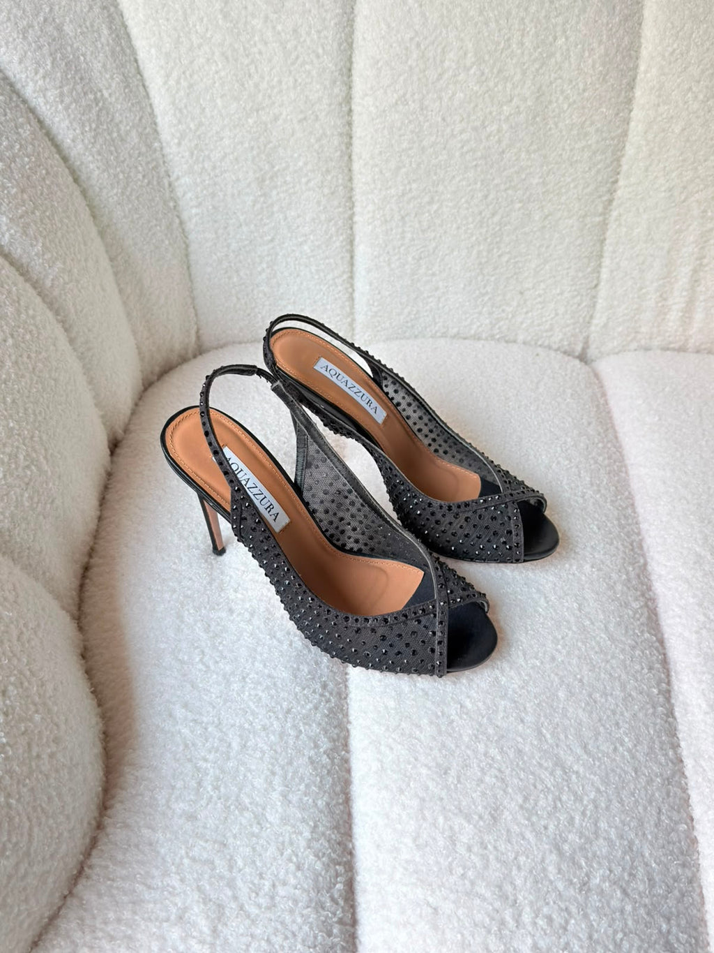 Aquazzura Crystal Lover 75 sandals