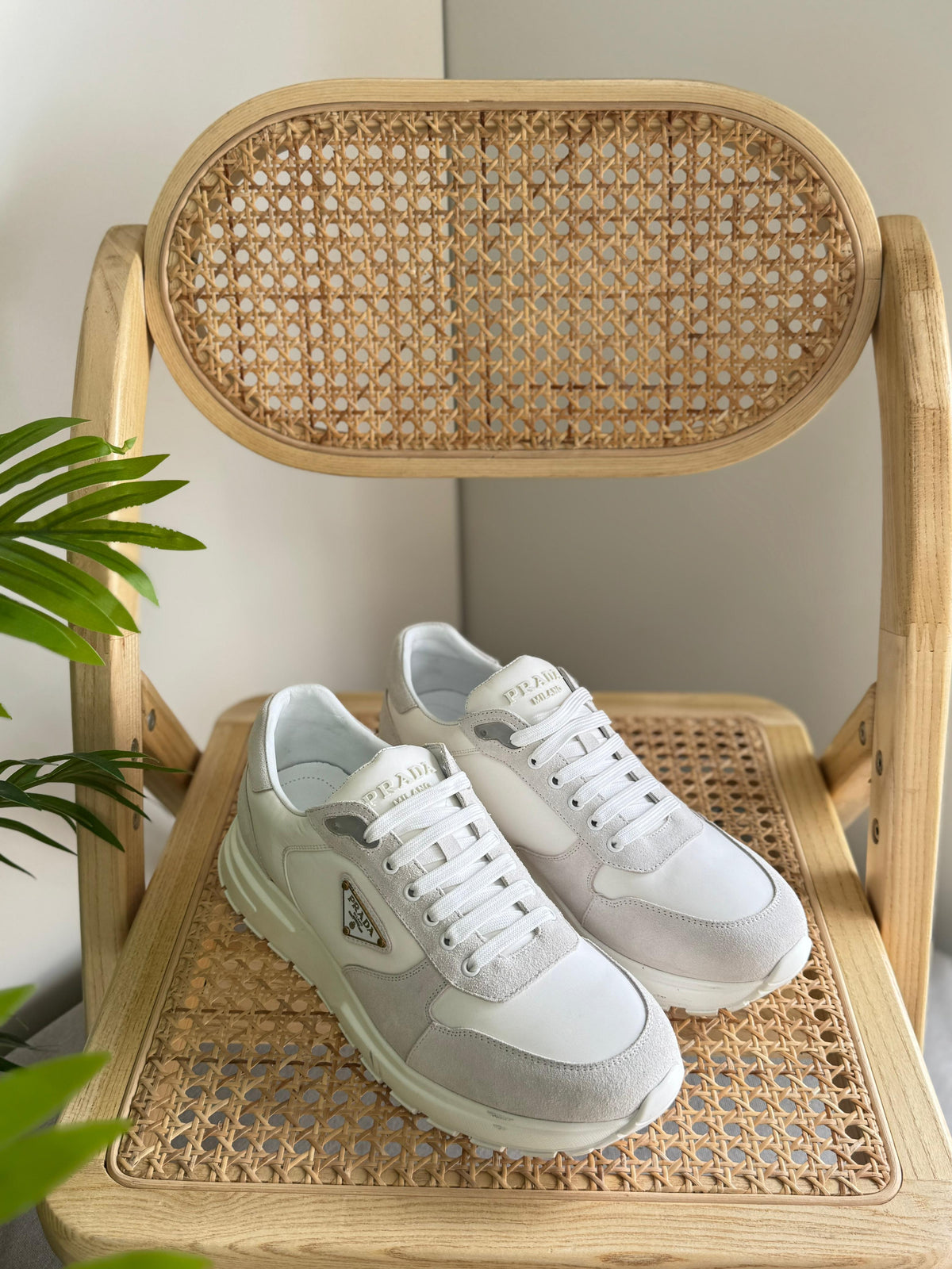 Prada Prax 2.0 Leather Sneakers