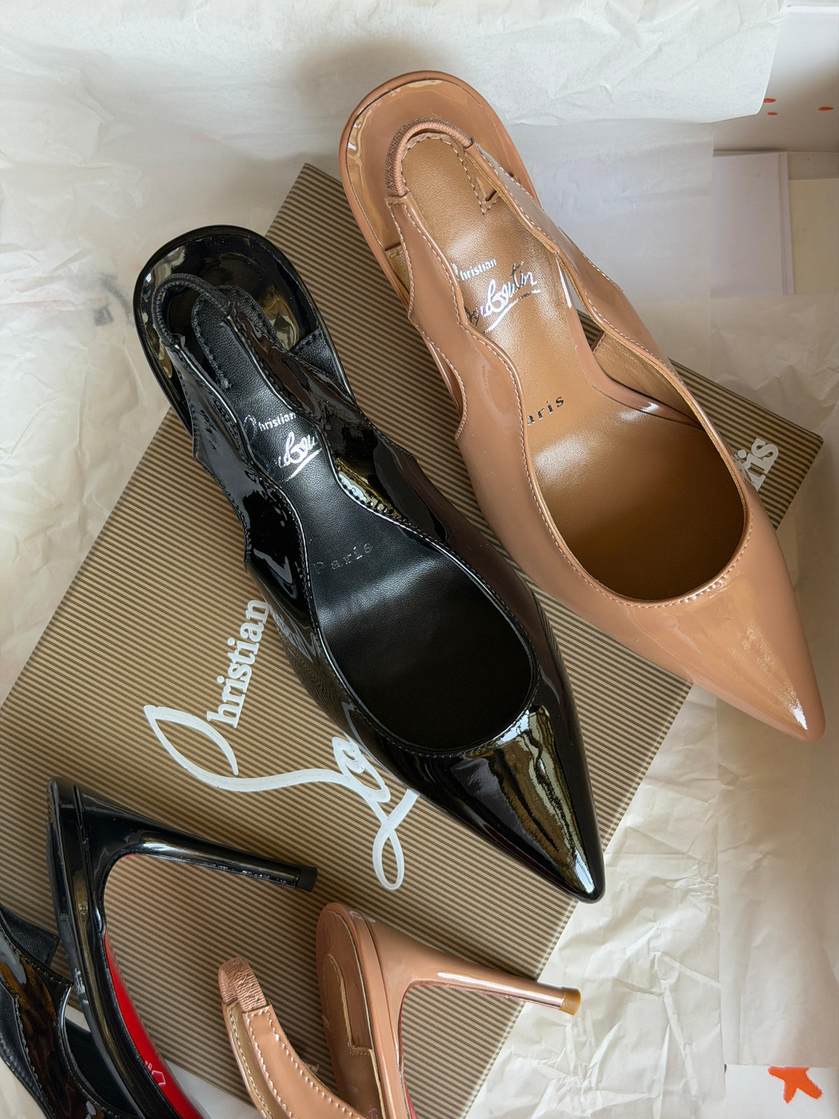 Christian Louboutin Neutral Hot Chick 70 Pumps