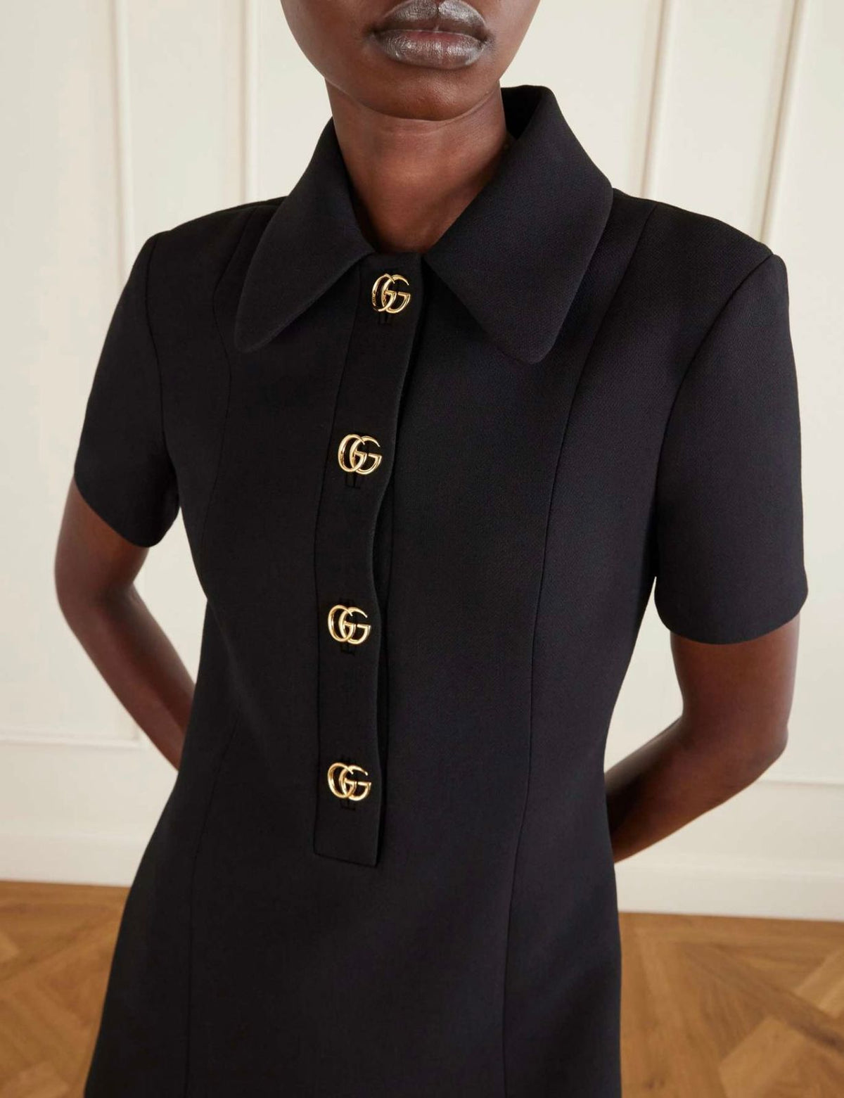 Gucci Black Double-G Mini Dress